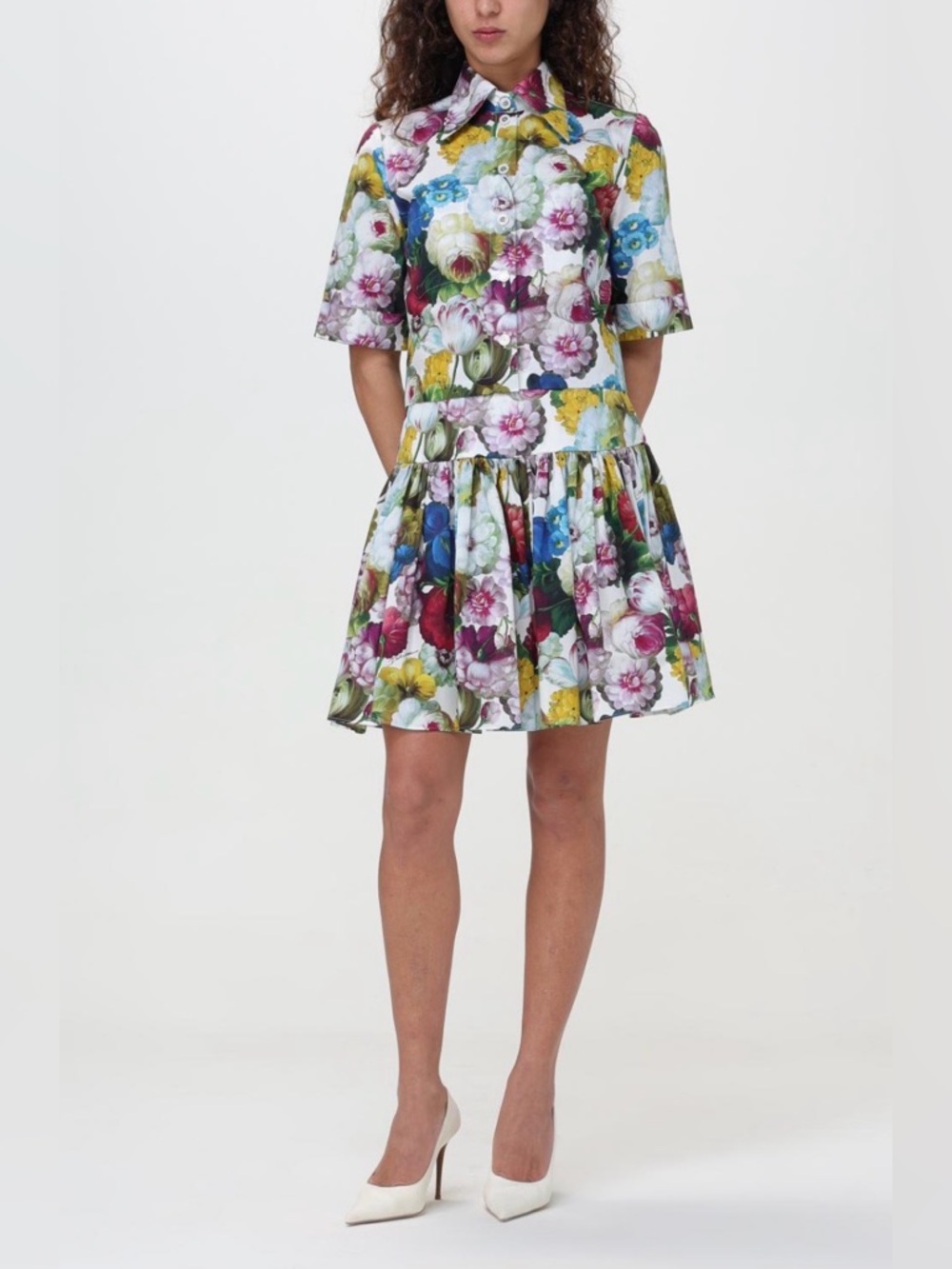 Dolce & Gabana ✨ Matching Set ✨ Nocturnal floral print top and skirt LIKE NEW - Picture 4 of 17